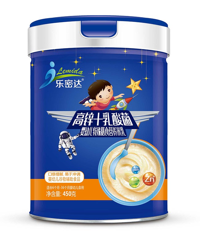 樂密達  高鋅+乳酸菌嬰幼兒特膳米乳  450g