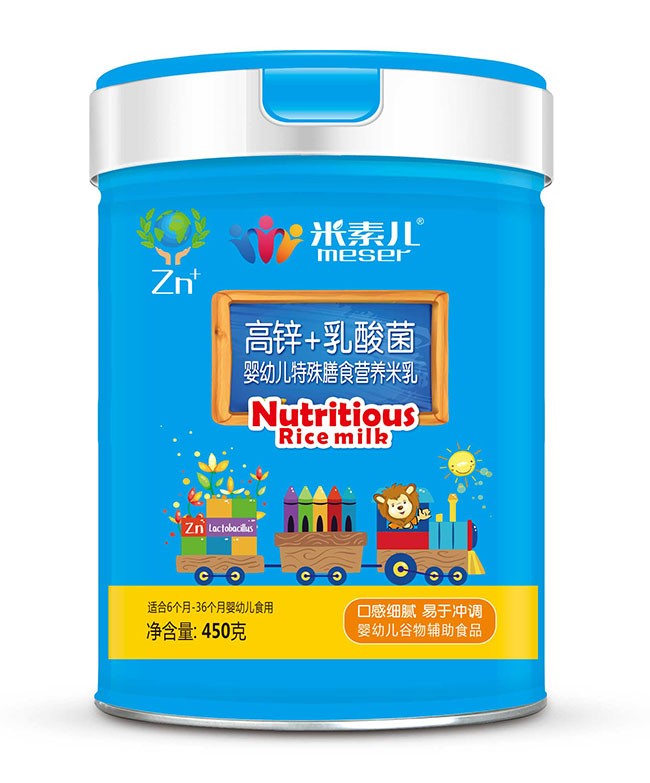 米素兒  高鋅+乳酸菌特膳米乳  450g